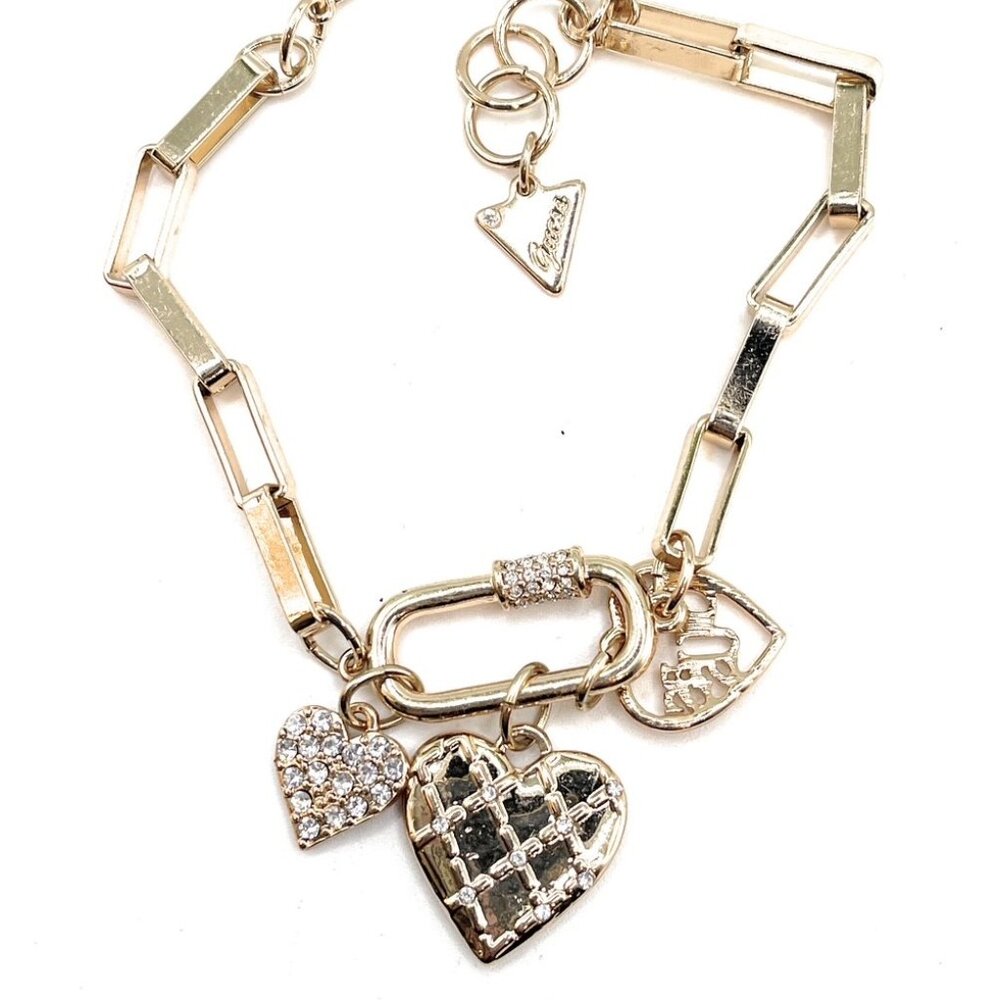 Guess Heart Charm Bracelet - (R26) 7858